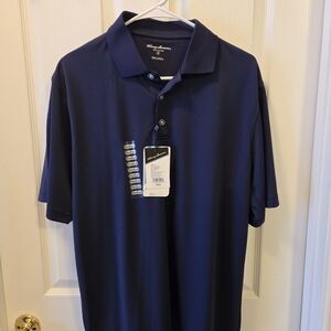 NWT Tommy Armour Men's Medium Navy Blue Polo Shirt